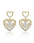 Pure White Pearl Heart Earrings