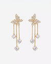 Dazzling Crystal Butterfly Chain Earrings