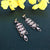 Rosegold Crystal Leaf Dangler Earrings