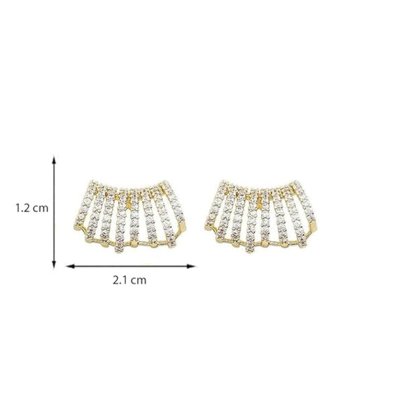 StylishMultilayer Row Cubic C Shape Earrings