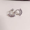 AD Flower Round Jhumka Purple