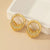 Golden Layer Circle Earrings