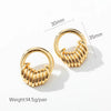 Golden Layer Circle Earrings