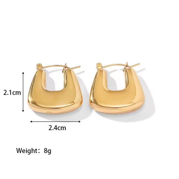 Golden Purse Design Earrings