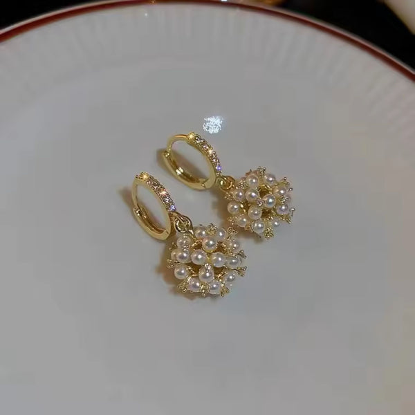 Ball of Pearl Earrings