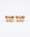 Golden Butterfly Enamel Stud Earrings