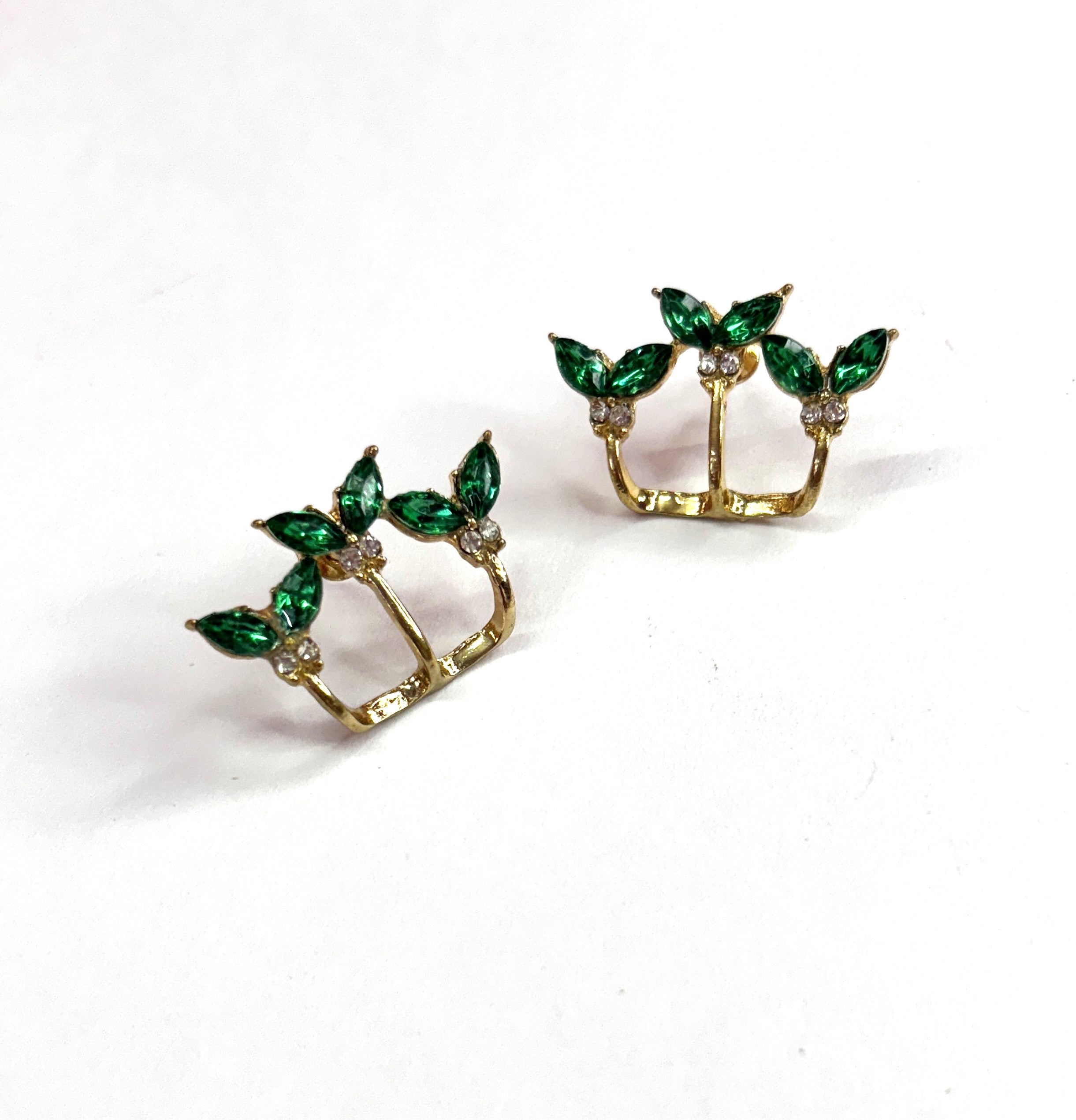 Enchanting Green Mermaid Tails Stud Earrings