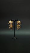 Bold Elegance Golden Double Wing Earrings