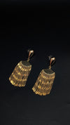Bold Glam Golden Tassel Dangler Earrings