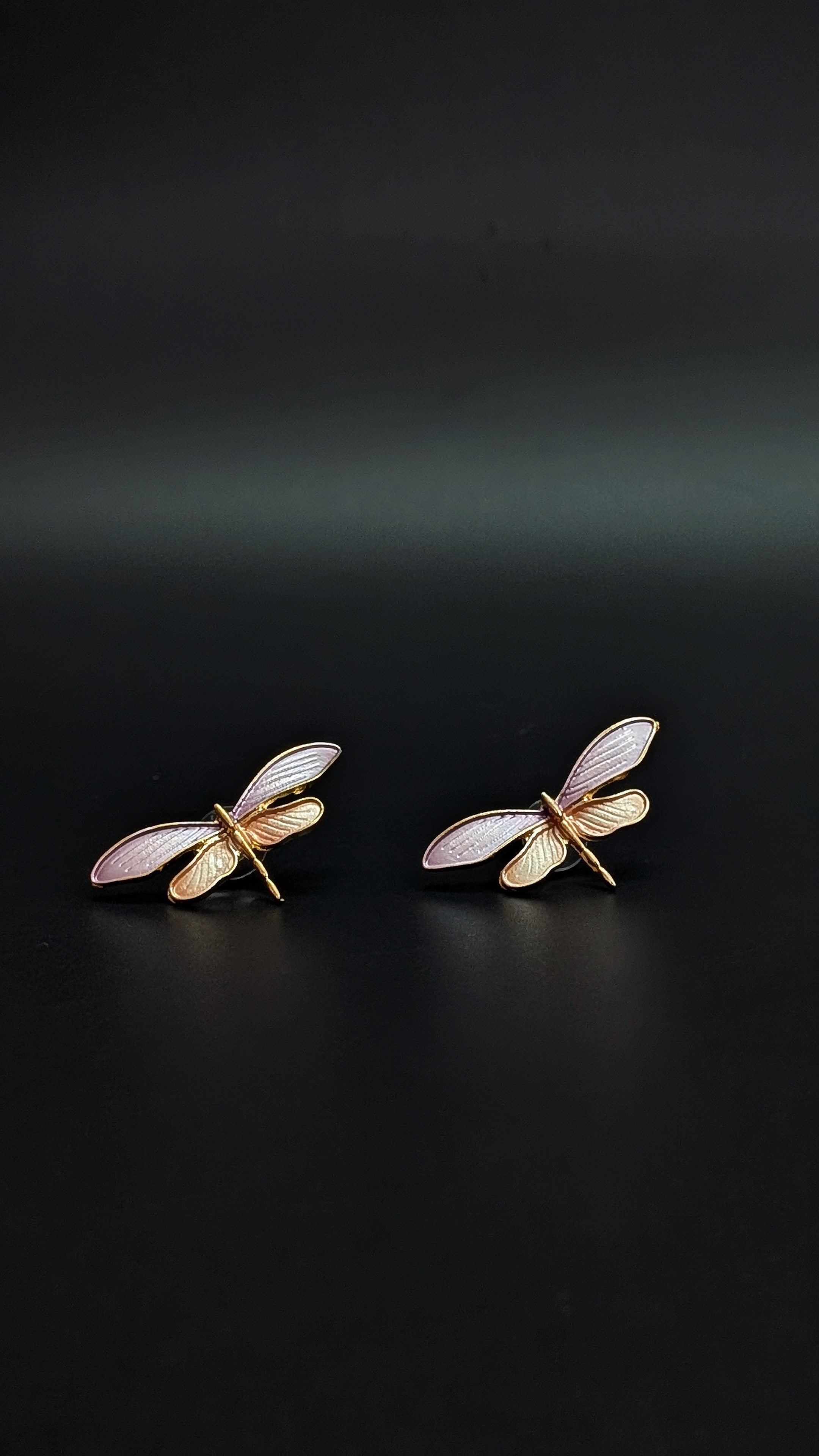 Dragonfly Enamel Stud Earrings – Nature-Inspired Jewellery Collection
