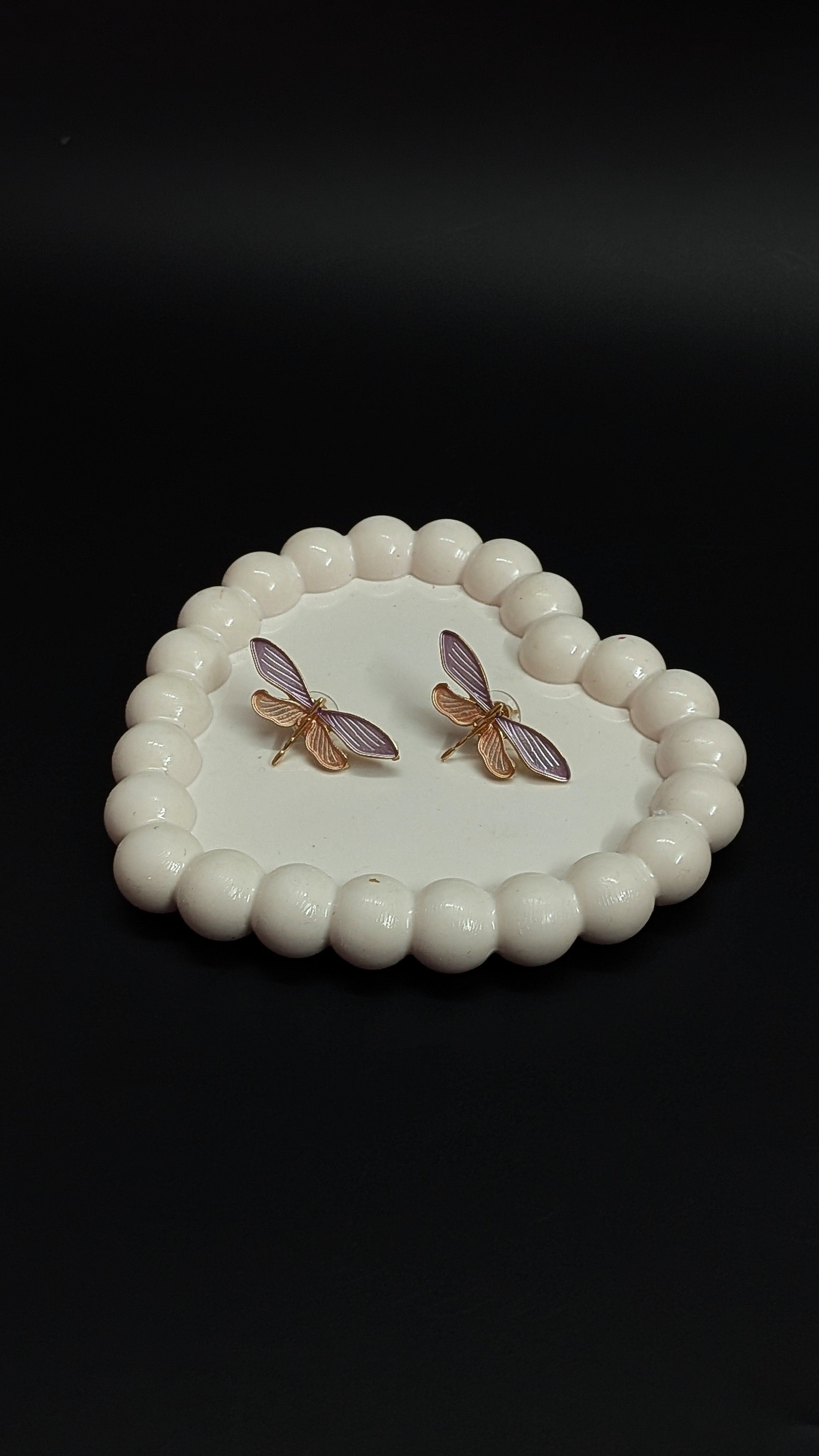 Dragonfly Enamel Stud Earrings – Nature-Inspired Jewellery Collection