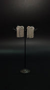 Silver Rhinestone Fringe Statement Earrings – Glamorous Party & Night Wear