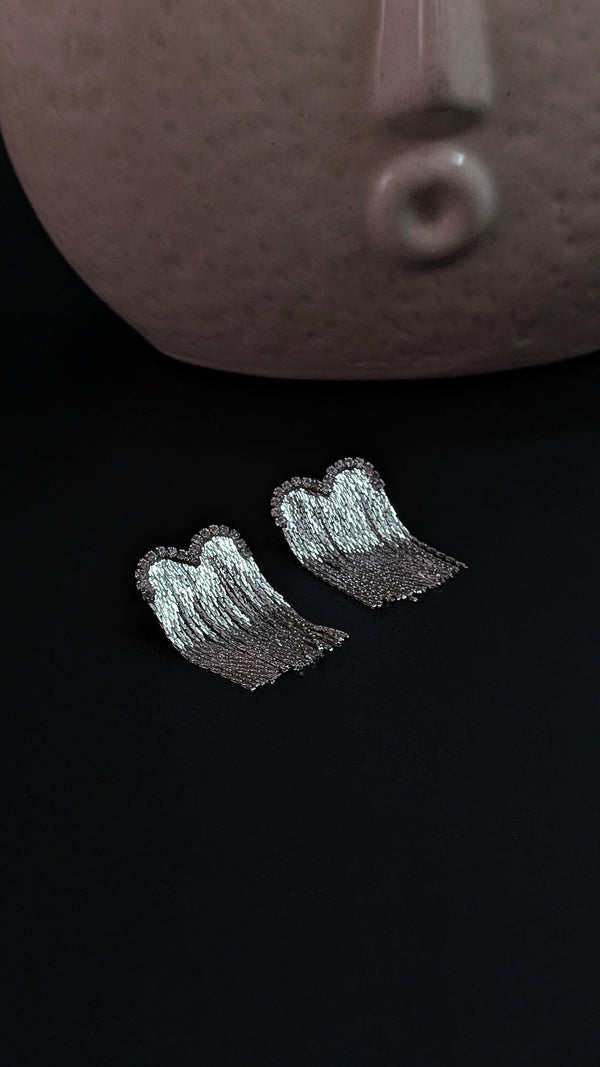 Silver Rhinestone Fringe Statement Earrings – Glamorous Party & Night Wear