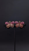 Pink Butterfly Enamel Stud Earrings