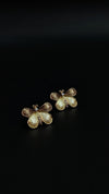 Golden Butterfly Enamel Stud Earrings