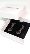 Brown Crystal Drop Earrings