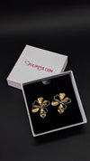 Golden Flower Stud Earrings
