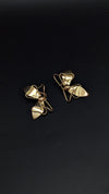 Gold butterfly wings earrings