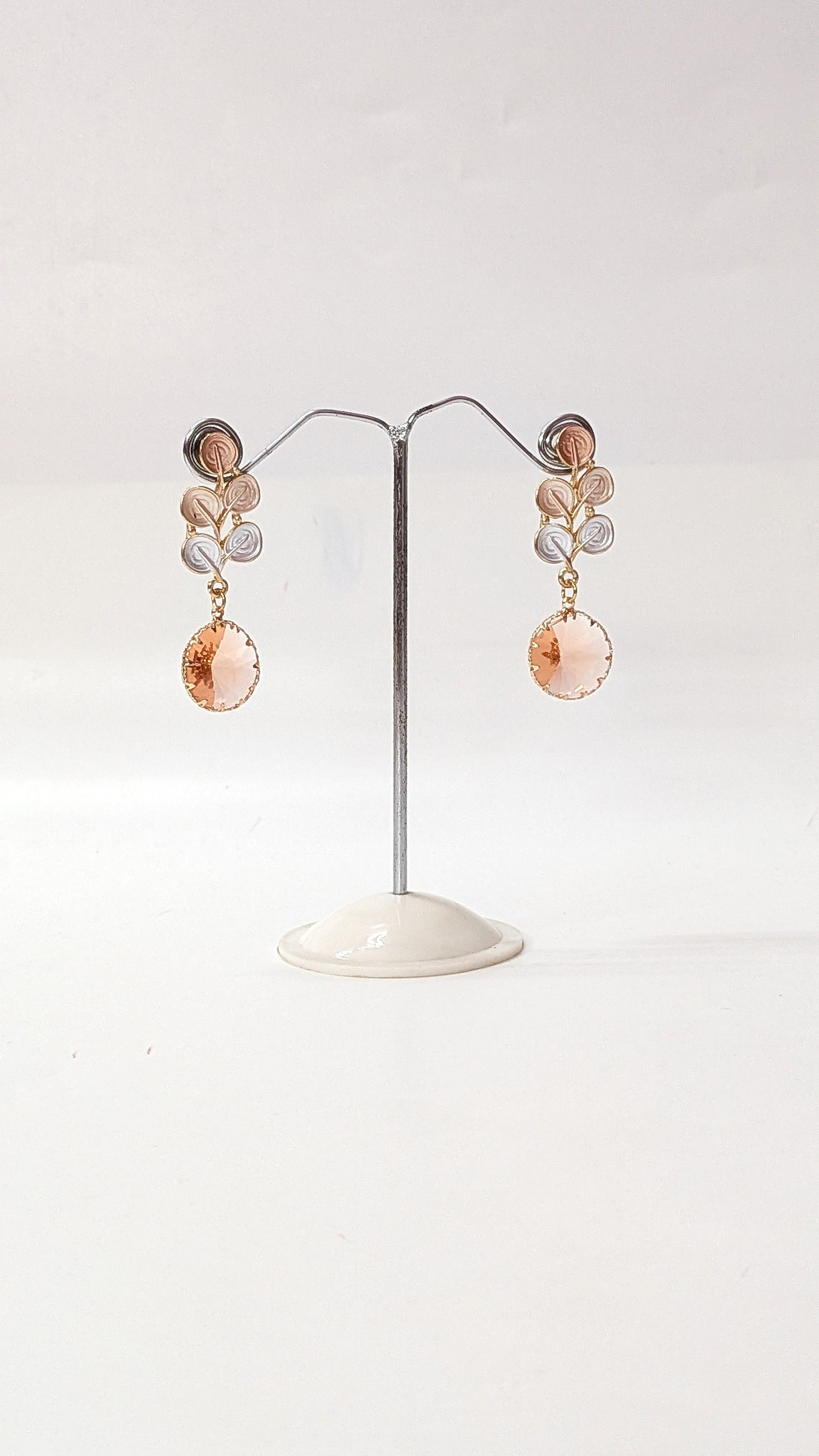Rose gold drop earrings