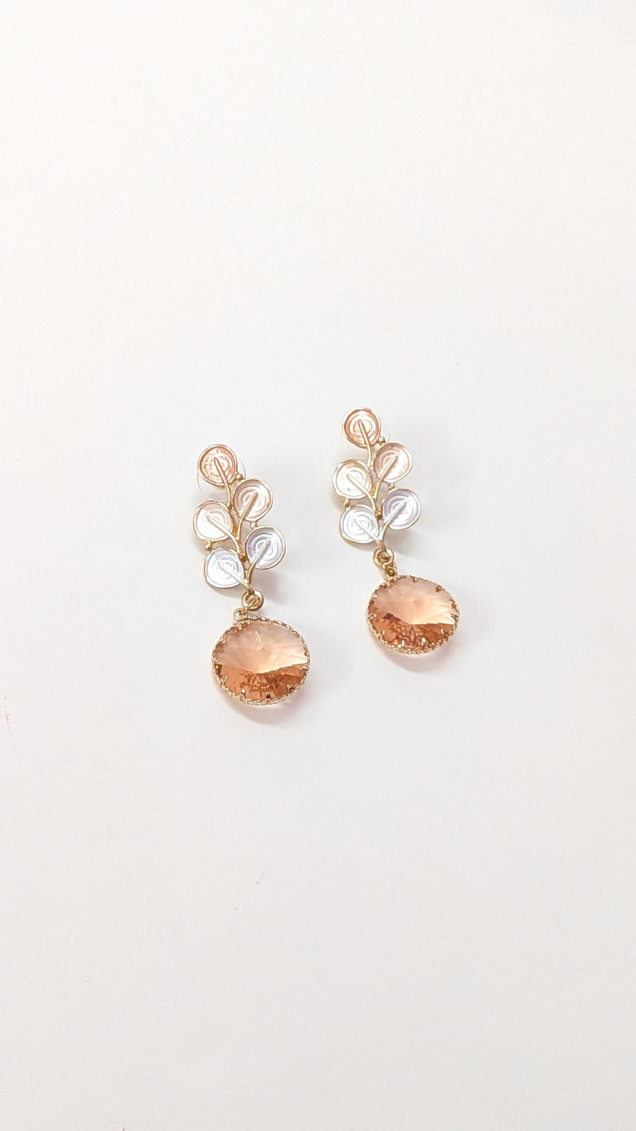 Rose gold drop earrings