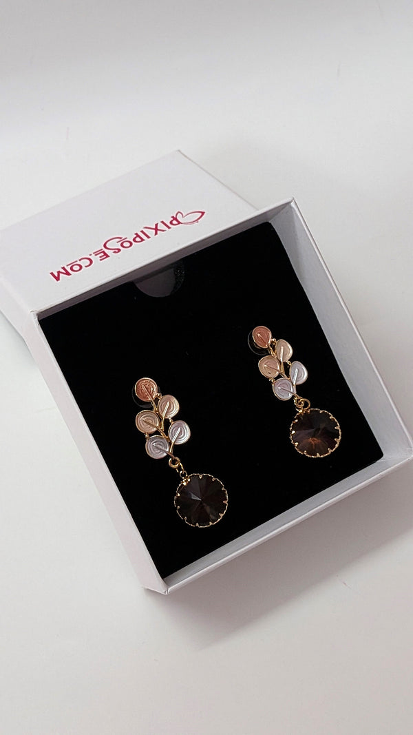 Rose gold drop earrings