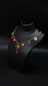 Golden Bow Pendant Charm Necklace