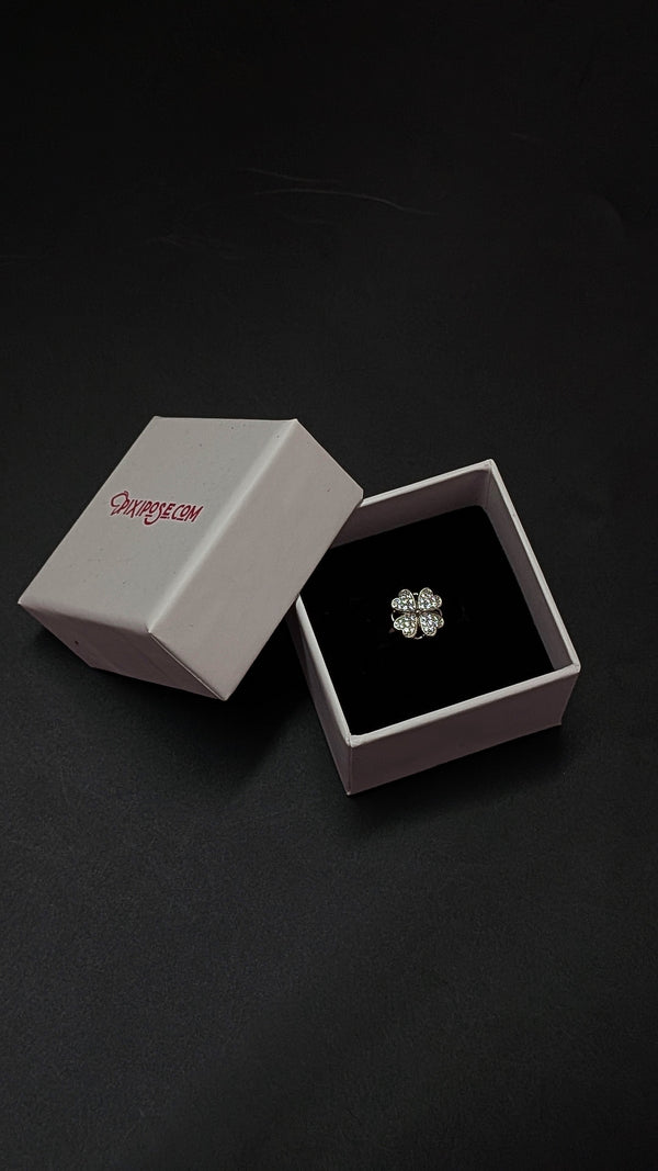 Four-Leaf Clover Anxiety Spinner Ring – Lucky Stress-Relief Jewelry