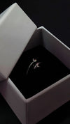Silver Dolphin Ring with Crystal Accent