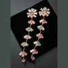 Dreamy Pastel Bloom Long Earrings – Rose Gold Finish