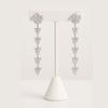 Dreamy White crystal Floral Bloom Danglers – Elegant Floral Dangler