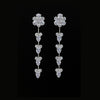 Dreamy White crystal Floral Bloom Danglers – Elegant Floral Dangler