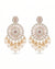 Dreamy Beige Sparkling Crystal Long Beads Earrings