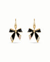 Chic Crystal Black Bow Earrings
