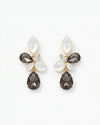 Elegant Black & White Teardrop Earrings