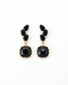 Black Crystal Statement Earrings