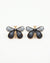 Grey Butterfly Enamel Stud Earrings