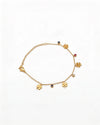 Gold four leaf lucky clover charm bracelet