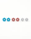 Multicolor Blossom Studs Combo Set