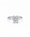 Adjustable Silver Crystal Snowflake Rotating Ring