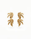 Bold Elegance Golden Double Wing Earrings