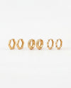 Golden Bobby Hoops Combo Set