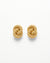 Golden Spiral Stud Earrings – Bold & Elegant Textured Design