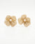 Gold flower statement earrings