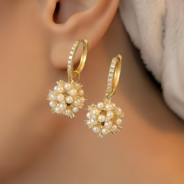 Ball of Pearl Earrings