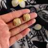 Gold Plated Square Studs Earrings