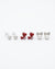 Scarlet Heart & Bow Stud Earrings Combo – Cute Pearl, Red Heart & Ball Studs for Women & Girls