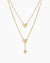 Double Layer Gold Heart Pendant Necklace