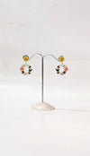 Colorful Floral Hoop Earrings – Spring Garden Style for Women