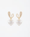 Pearl Heart studs Earrings