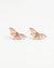 Pink Dragonfly Enamel Stud Earrings